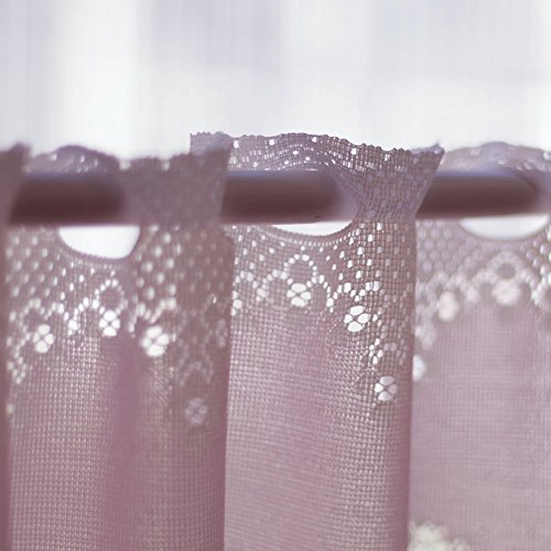 カフェカーテン スイートカラー 14222 ピンク 50cm丈 × 巾200cm (ウォッシャブル) [2]