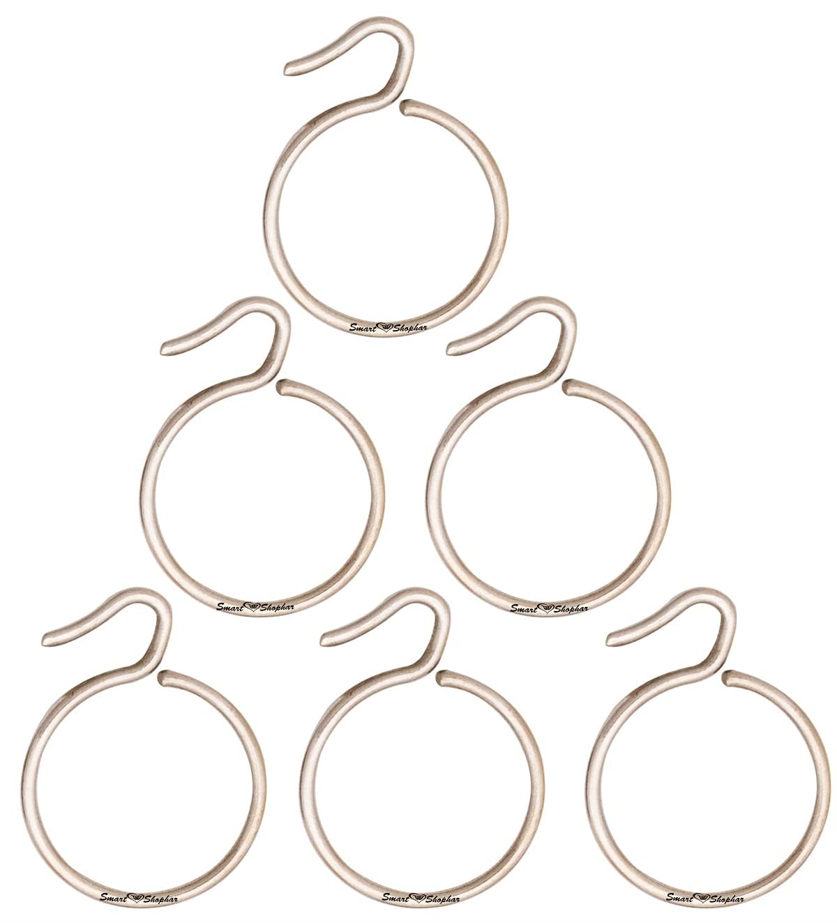 Smart Shophar Heavy Duty Metal Fitting Steel Supreme Curtain Ring Silver, Smooth Gliding Rings for Curtains Stainless Steel Silver Finish 1.5 Pack of 18 — Amazon image 11