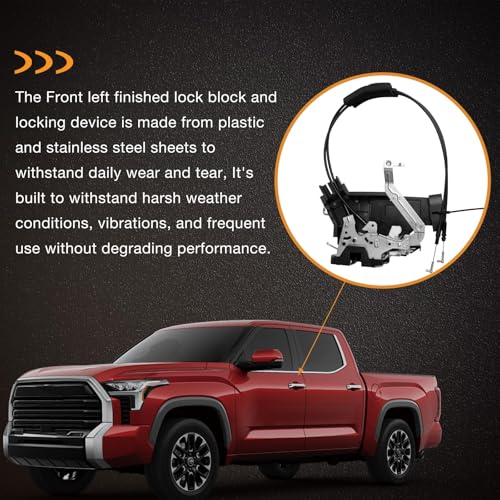 Image of Door Lock Front Left Latch Actuator Compatible with Toyota Sequoia 2001-2007, Toyota Tundra Double Cab 2005-2006 Driver Side Finished Lock Block+Locking Device Replaces #69040-0C020