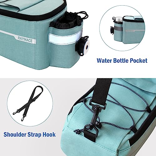 image for RAYMACE Bike Trunk Cooler Bag With Tail Light,Bicycle Rear Rack Bag In
