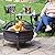 Sunnydaze 29-Inch Wood-Burning Outdoor Fire Pit - Bronze Cauldron Wood Fire Pit for Outside - Includes Poker and Spark Screen
