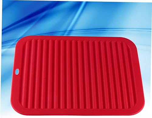 Miniatura 2 de Alfombrillas de secado de platos para mesa de comedor, alfombrilla de silicona, bandeja de drenaje, almohadilla de drenaje, almohadilla