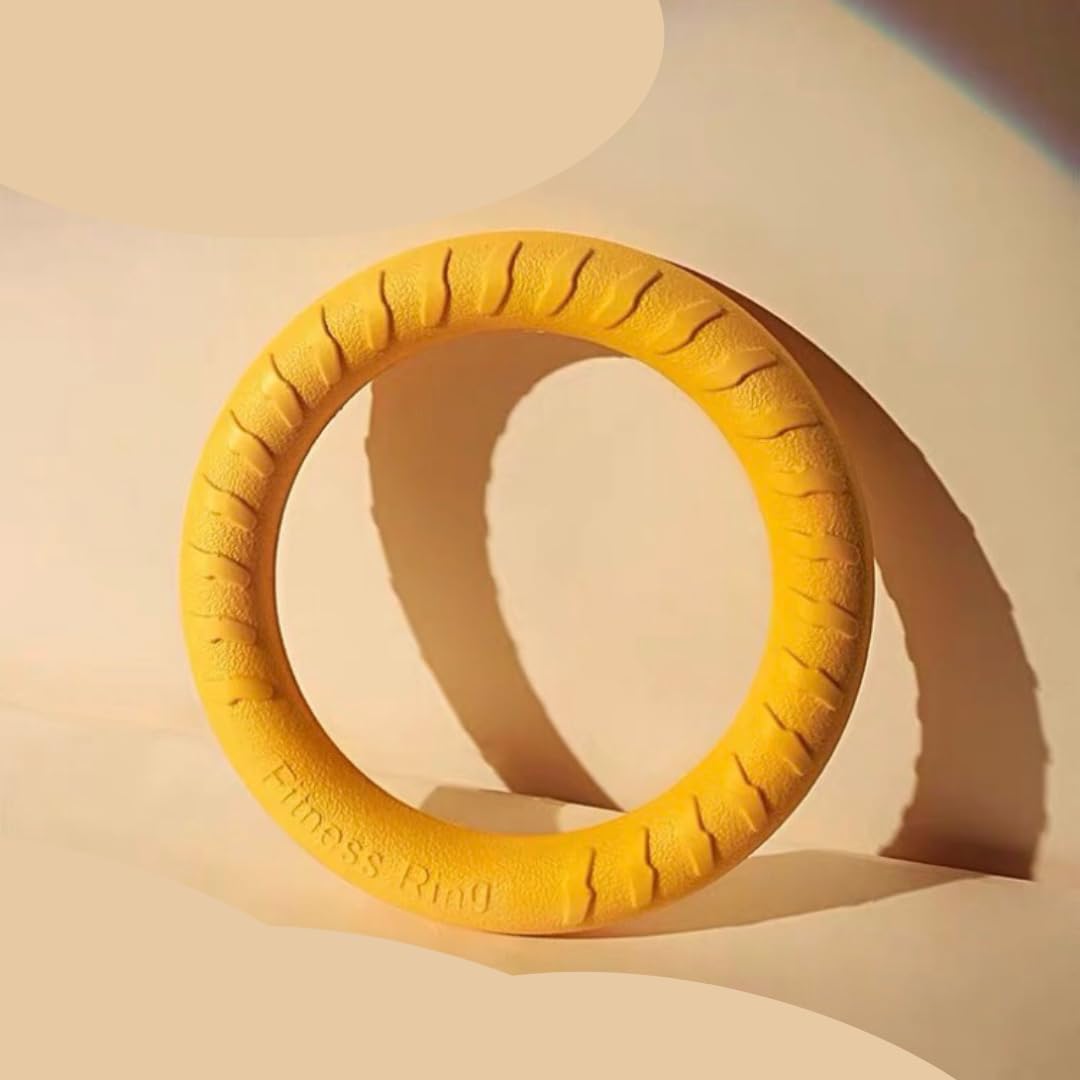 Soft Quality YellowSpherical Pet Flying Disc Silicone Toy for Floating Fun & Training Toss Non-Slip Frisbee for Dogs