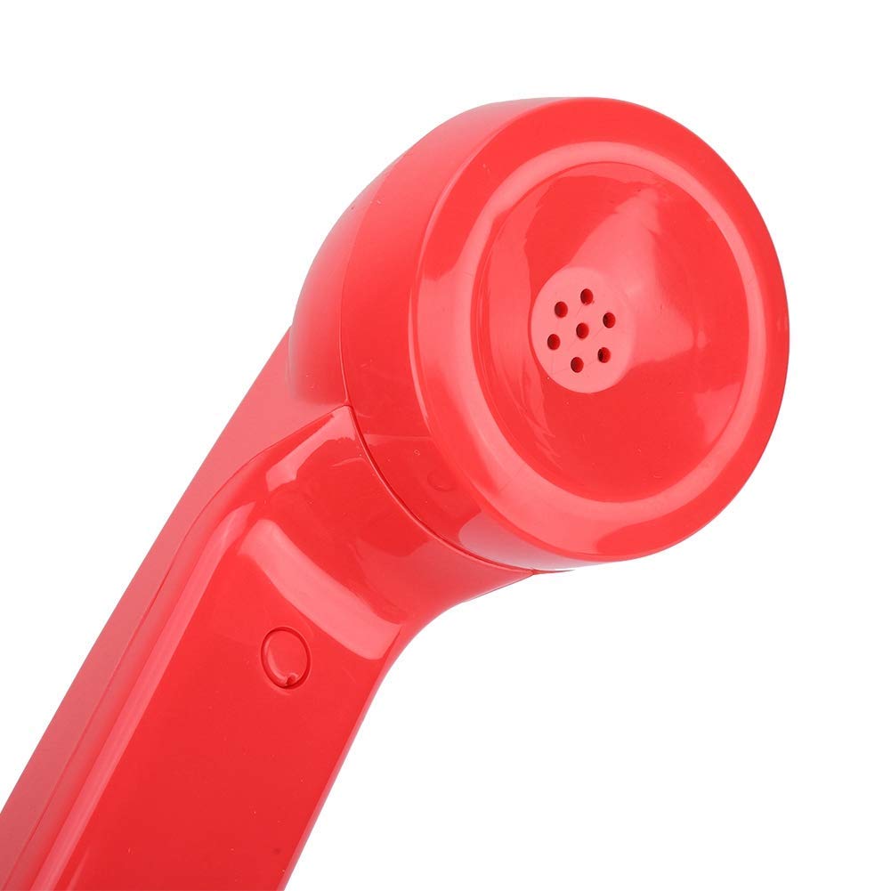 telefony domowe， Przewodowy analogowy telefon stacjonarny Telefon stacjonarny, Klasyczny telefon domowy Telefon stacjonarny Obróć do sypialni/biura(Red)