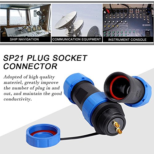 Conector de Cable En Línea SP21 IP68 2 Pin Aviación miniatura 4