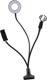 LED Video Light 1 Set Live Fill Light Black Laptop Stand Broadcast Ring Light Live Stream Light Selfie Fill Light Desktop Phone Bracket Phone Stand Black Abs Photography Lights