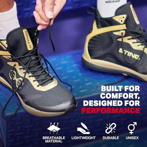 STING Viper Boxing Shoes 2.0, Lightweight and Durable Boxing Gear, Unisex Boxing Equipment for Better Movement, Breathability, and Support3