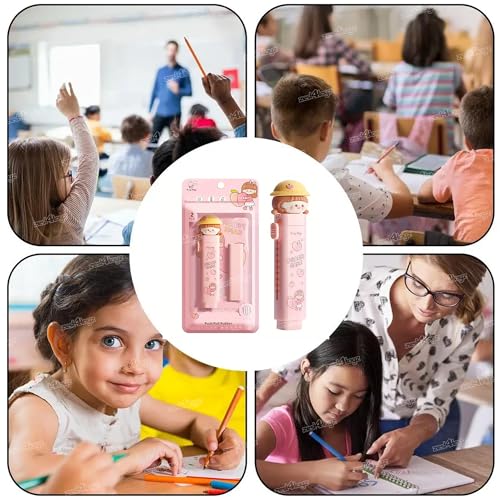 Image of Zest 4 Toyz Eraser for Kids School | Push Pull Pencil Eraser Rubber for Kids Stationary Set | Stationary Set for School Birthday Gifts for Girls & Boys Pink (Pack of 2)