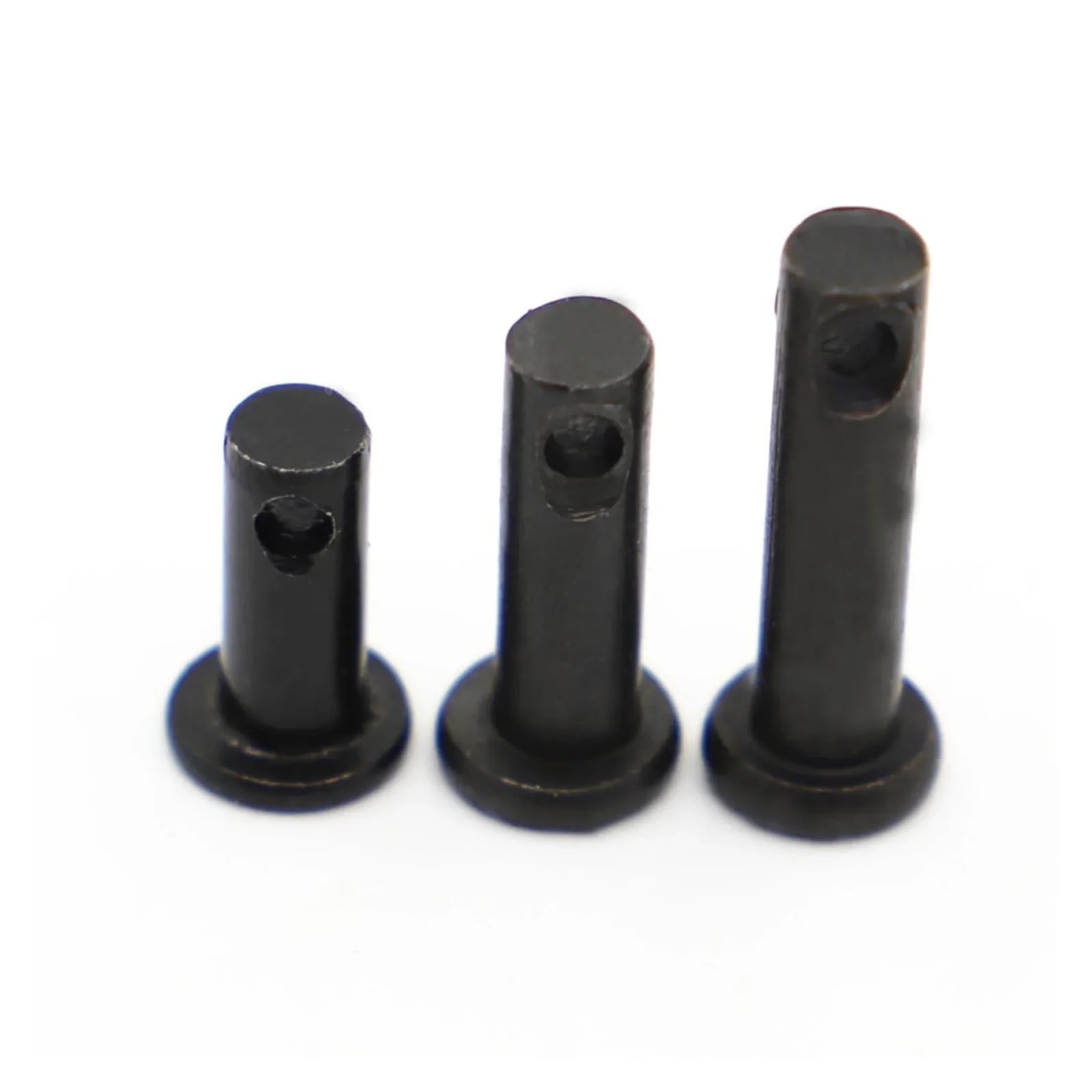 Goupille cylindrique à tête Plate M8 avec Trou, axe à Chape en Acier au Carbone Noir(45mm)