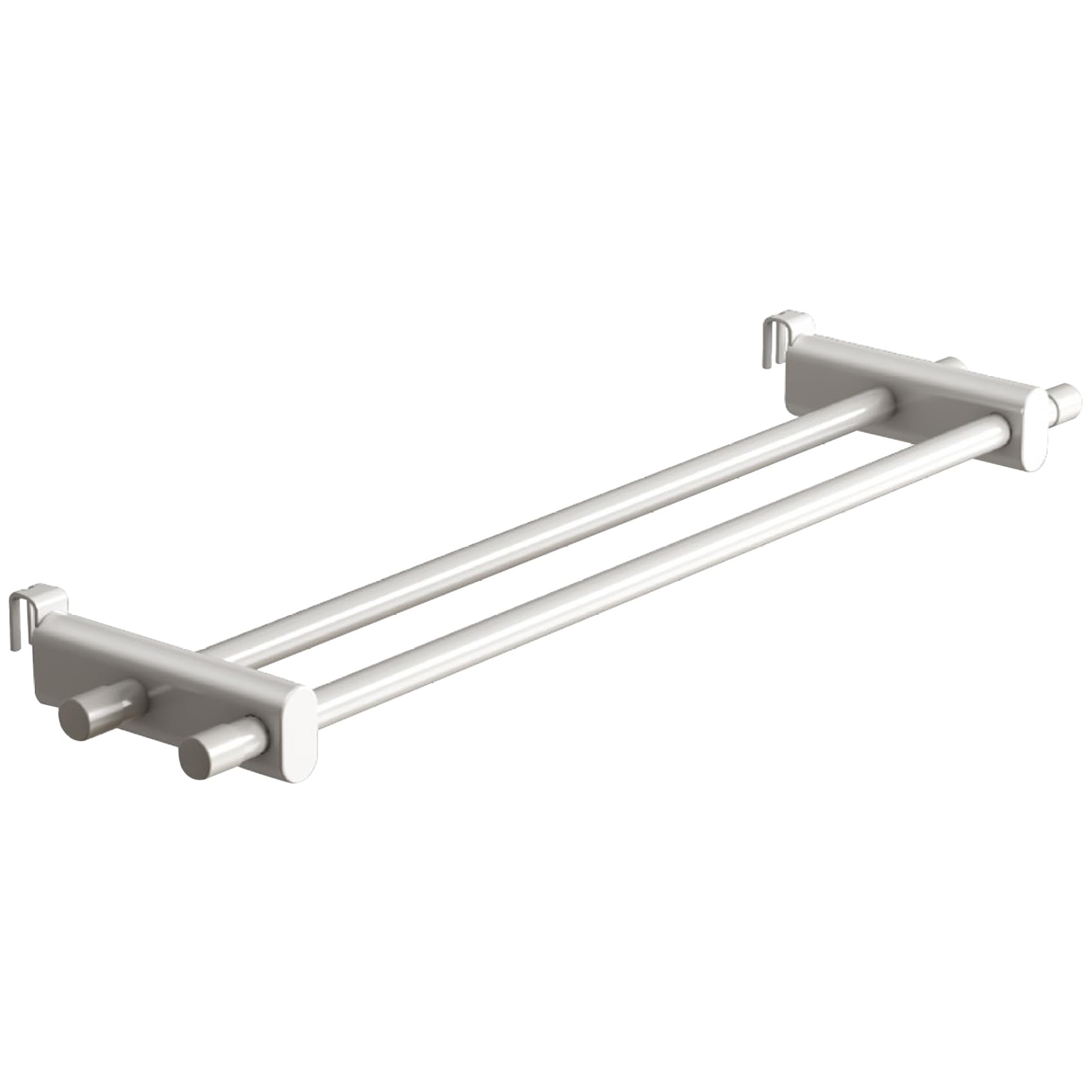 Hbbgdiy Radiator Towel Rail 19.7 Inch White Heat Resistant Towel Rail Hanger with Double Panel for Over Radiator Mounting, Space Saving Bathroom Clothes Holder for Towels Toys
