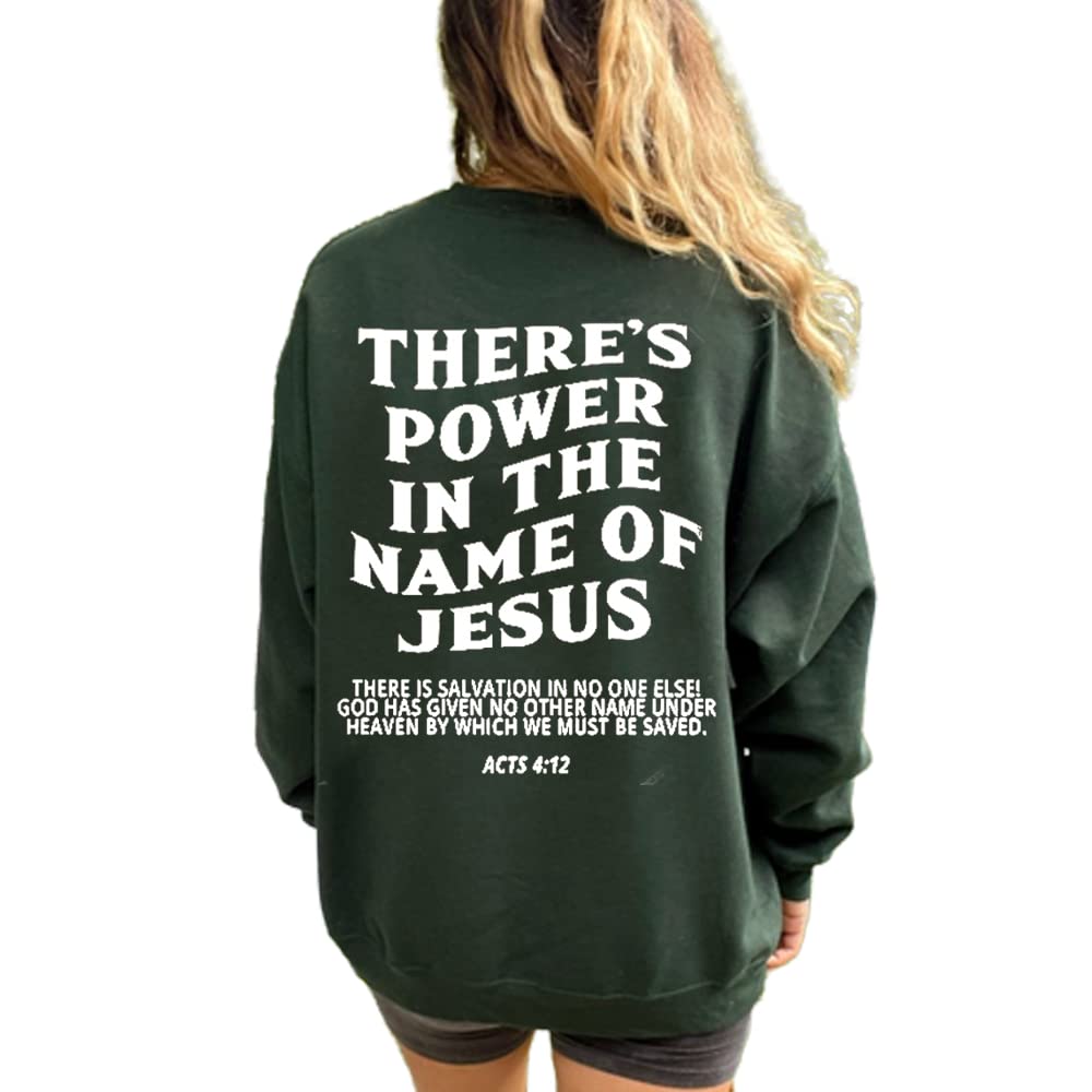 GenericJesus Saves Sweatshirt There S Power in the Name of Jesus Sweatshirt Jesus Tshirts Shirts for Women Long Sleeve