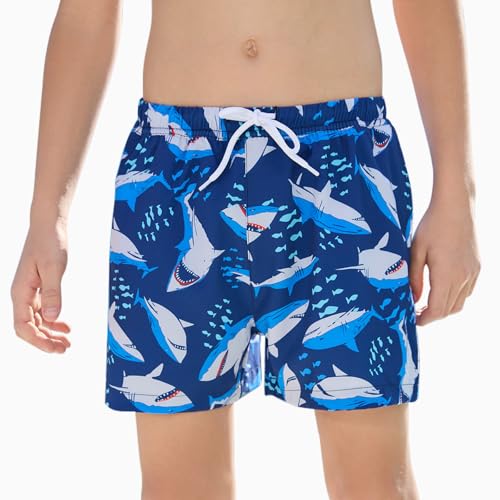Vorvowry Bañador Niño de Secado Rápido Boxer de Natación Infantil con Protección y Ajuste Cómodo para Playa y Piscina Hai 14-16 Años