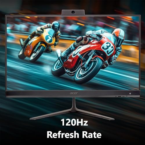 Image of acer Aspire 27 inch All-in-One Desktop Computer • 8-core AMD Ryzen 7 5825U • 32GB RAM • 1TB SSD • Office 365 for The Web • HDMI + DisplayPort, Wi-Fi 6E • Wireless Keyboard & Mouse • Windows 11