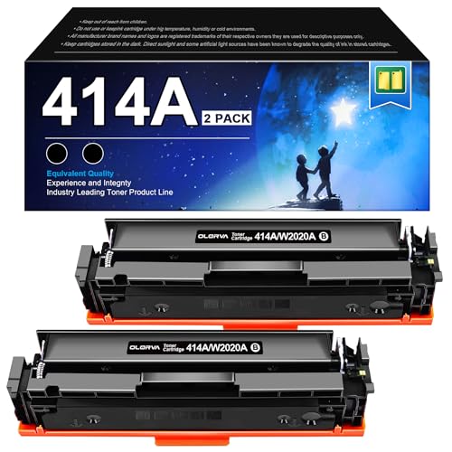 414A Black Toner Cartridge 2 Pack with Chip for HP 414A 414X M479fdw M454dw