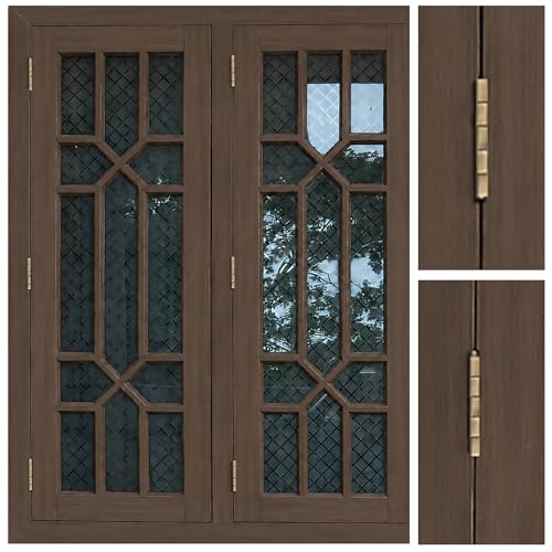 Image of LAPO Stainless Steel Door Hinges, 3 Inch x 14 Gauge /1.5mm Thickness, Plain Joint Butt Hinges, Seamless Movement Performance, Strong Kabja for Window Doors, 5 Years Warranty, Antique Finish, Pack of 3