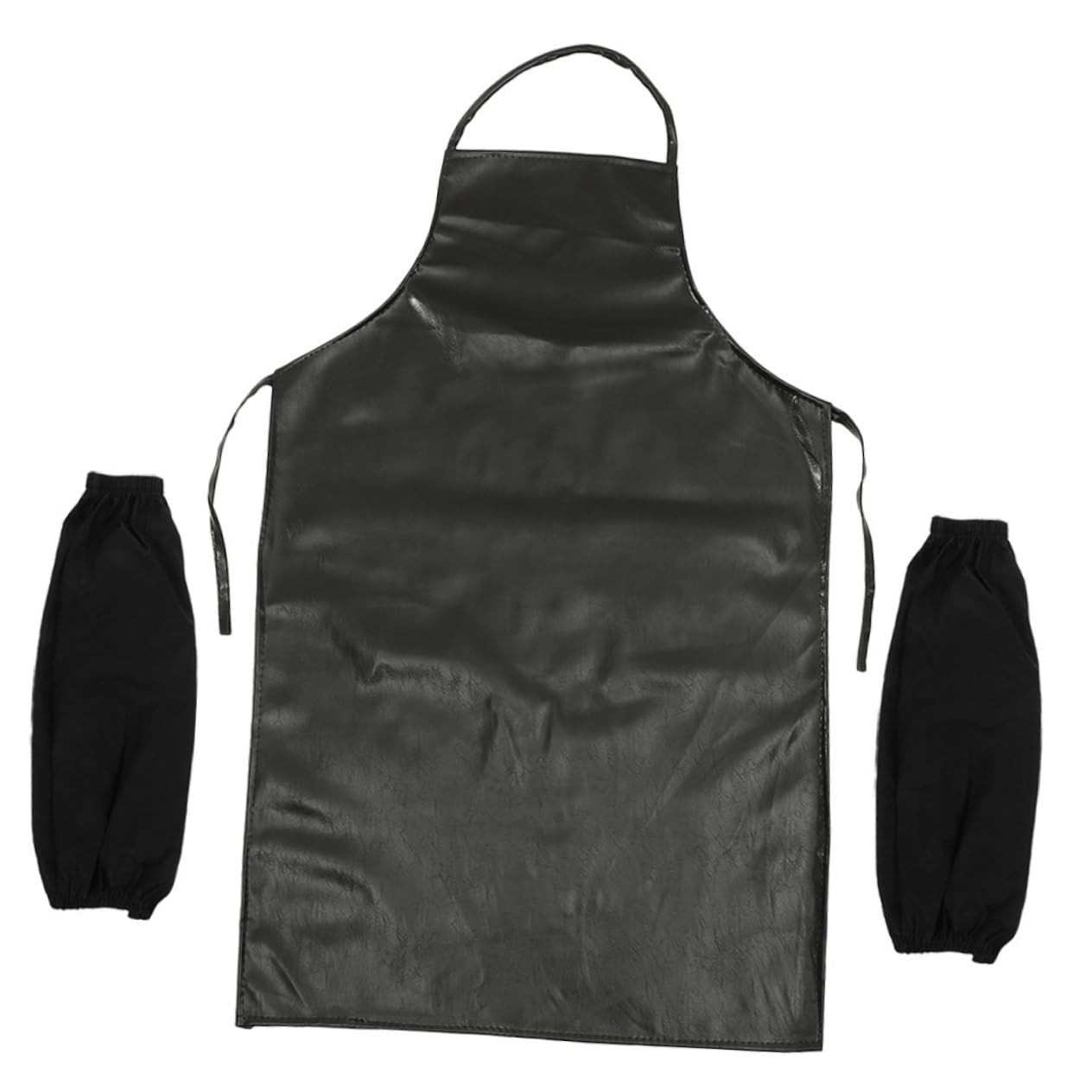 BRIGHTFUFU 1 Set Leather Apron Aprons for Men Grilling Accessories Oil-proof Cooking Aprons Salon Apron Waterproof Apron Smocks Kitchen Oversleeves Cafe Aprons Grease Proofing Aprons Black