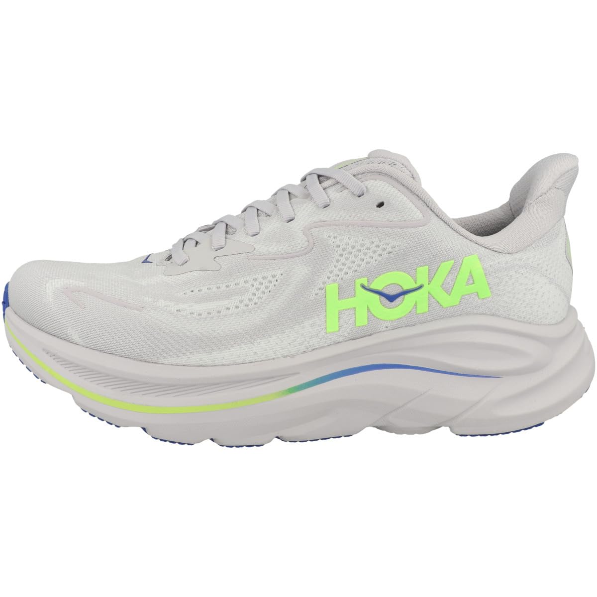 Photo 1 of Hoka Men's Clifton 10 Ash Grey/Neon Green 9 Medium
