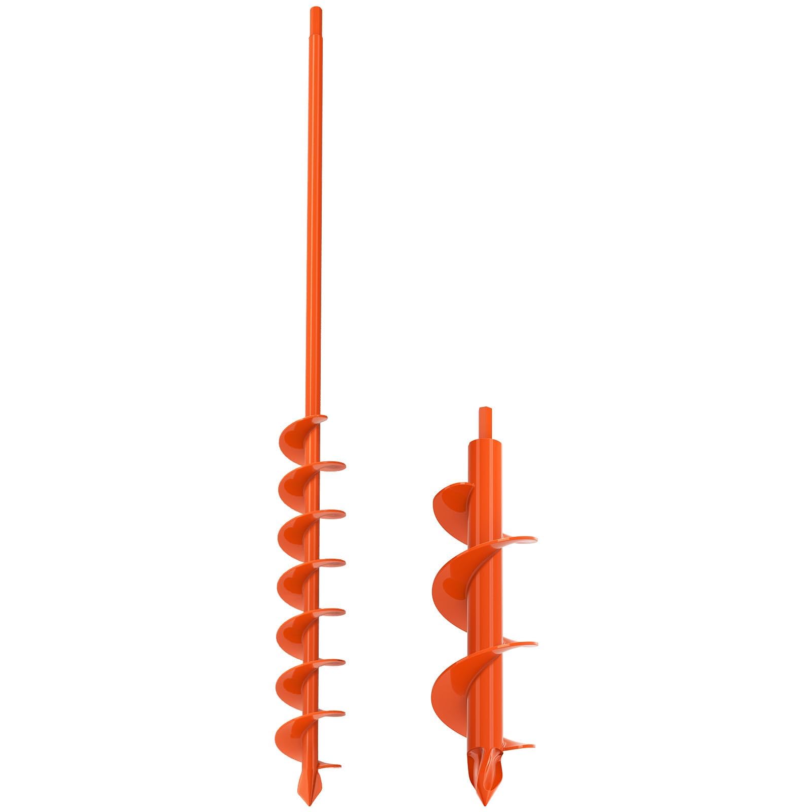 BeneLabel 2er Gartenbohrer Erdbohrer, 81x5.1cm & 31x7.6cm Pfostenlöcher Spiralbohrer Akkuschrauber Bohrmaschine Blumenzwiebeln Pflanzlochbohrer Handerdbohrer 10mm Sechskant Zaunpfosten Grabwerkzeug