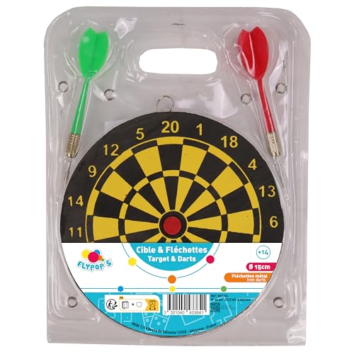 FLYPOP'S Juego de Dardos 043364, Multicolor, Puntas de Metal