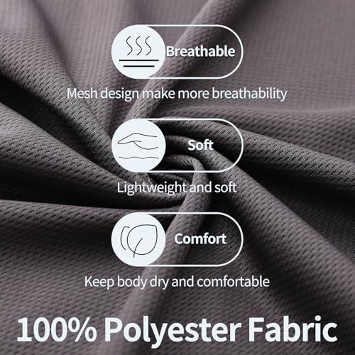 5 Pack Mens Active T-Shirts Crew Neck Athletic Short Sleeve Tops Moisture Wicking Running Tee Tops2