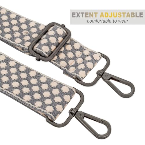 Image of Adjustable Canvas Shoulder Strap Replacement Universal Thick Strap for Handbags, Purses - Unisex Design