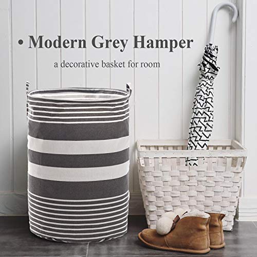 Haundry Collapsible Laundry Basket, 22 Inch Tall Large Round Laundry Hamper For Clothes Storage #TOP6