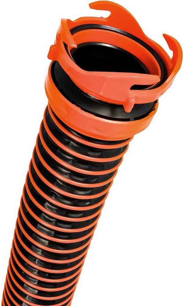 Close-up of the lug fitting on the sewer hose