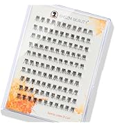 Natural Wispy Eyelash Clusters, 10mm D-Curl Individual Lash Extensions Ultra Soft & Feathery Natu...