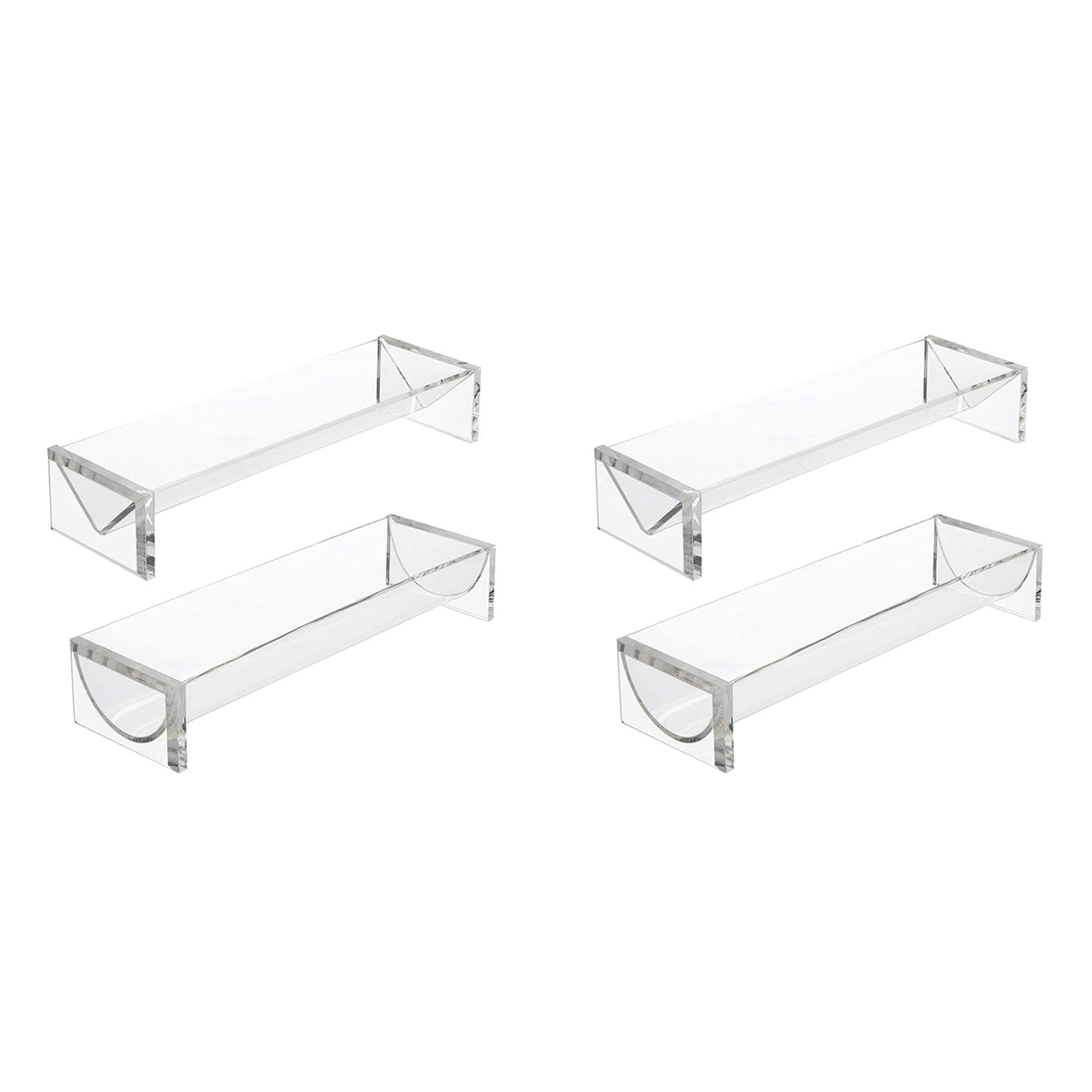 Hndhbfgrt 2X Clear Cracker Serving Tray, Transparent Macaron Display Tray, Rectangular Cracker Holder for Serving Trays