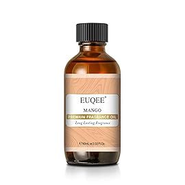 EUQEE Mango Fragrance Oils, 60ml Premium Scents Essential Oils with Glass Dropper for Soap & Candle Making, DIY Bath Bombs, Diffusers (2.02 Fl oz)