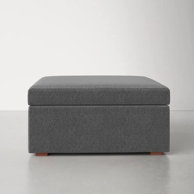 Home Furnish Mevo Storage Pouf for Living Room | Soft Fabric Puffy | Comfortable Cushion | Ottoman Foot Stool (Grey)-picture-15