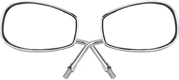 1Pair Chrome Motorcycle Rear View Mirrors Compatible for Kawasaki KZ1000D Z1R