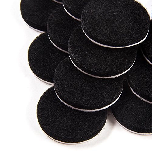 وسادات أرضيات الأثاث من هاينيك تكنولوجيز، وسادات اللباد لأقدام الأثاث، وسادات اللباد للأثاث - 106 قطعة، باللون الأسود، 7 أحجام من وسادات اللباد - وسائد أرضيات مميزة لأقدام الكراسي من هاينيك تكنولوجيز