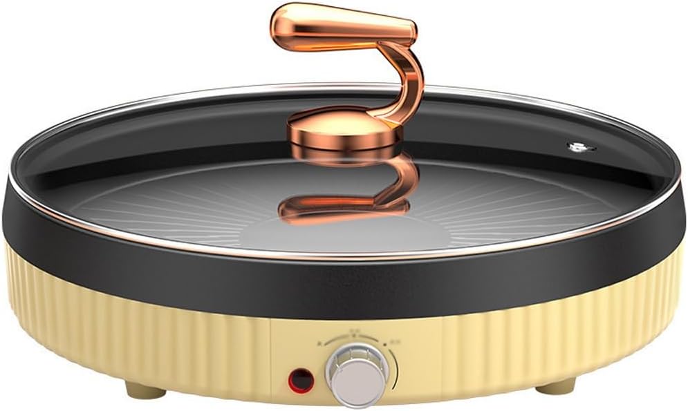 Round Barbecue Stove Household Electric Barbecue Pot Plate Smokeless Non-stick Grill(D)