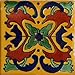 6x6 4 pcs Yellow Butterfly Talavera Mexican Tile