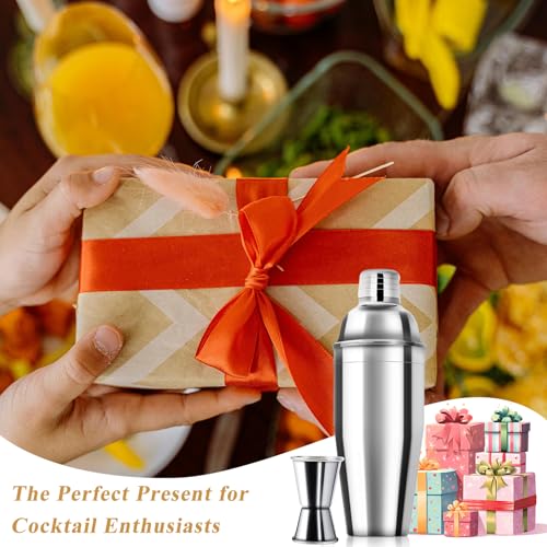 Cocktail Shaker, Cocktail Maker Set, 750 ml Cocktail Shaker Strainer Bartender Mixer Tool Home Liquor Cobbler Shakers with Stainless Steel Jigger for Martini Drink Cocktail Making Kit - 8