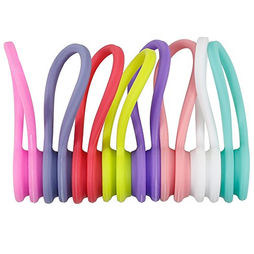 8 stuks hoofdtelefoon-kabelwinders, MAXIN magnetische kabelwinden, snoerwind-kabelstropdassen voor het beheer van headsey-kabels, bladwijzers en sleutelhangers.