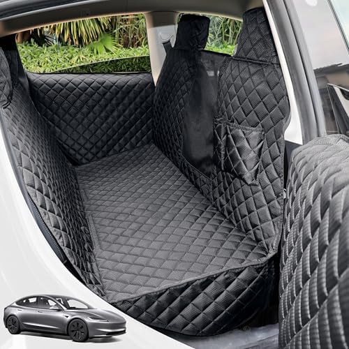 PETICON Dog Seat Cover for Tesla Model 3 & Y Back Seat + 2 Door P...