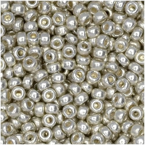 Duracoat Galvanized Silver Miyuki Seed Beads Round Size 11/0, 23.5 Gram Tube 11-4201