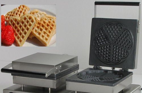 Commercial Heart Shaped Waffle Iron Machine Electric Waffle Maker Waffle Baker Non-Stick Waffle Stove (220V)