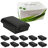 Größe: 5,4 x 4,5 cm Yuauy 10 PCs Battery Cases Shell Shield Cover Kit Holder Pack Black for Xbox 360 wireless controller Game Gamepad Black
