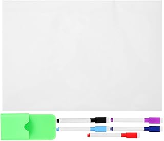 PLAFOPE 1 Conjunto De Armário De Armazenamento Placa Branca Geladeira Bloco De Notas Ímã De Geladeira Placa De Menu Quadro Branco Para Geladeira Placa De Apagar A Seco Para Geladeira