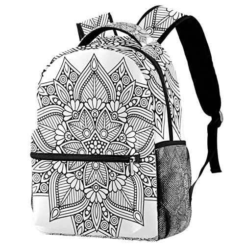 Sac à dos tendance motif tête de mort et fleurs, bagage cabine