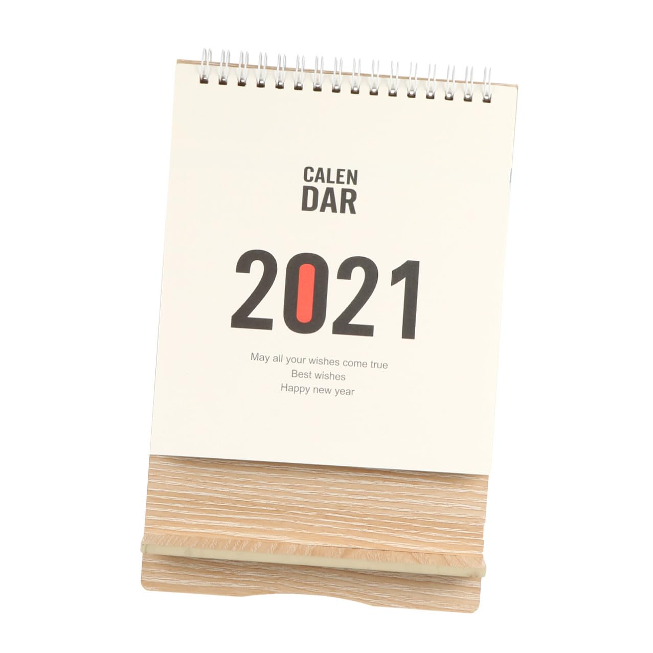 Cabilock Wooden Desk Calendar 2021 Stand up Multifunctional Table Calendar Daily Schedule Planner for Home Office Organization
