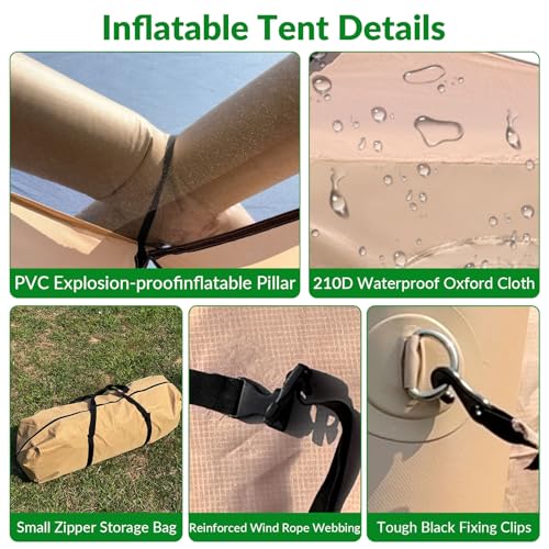 Carpa inflable para camping impermeable para 3 personas miniatura 3