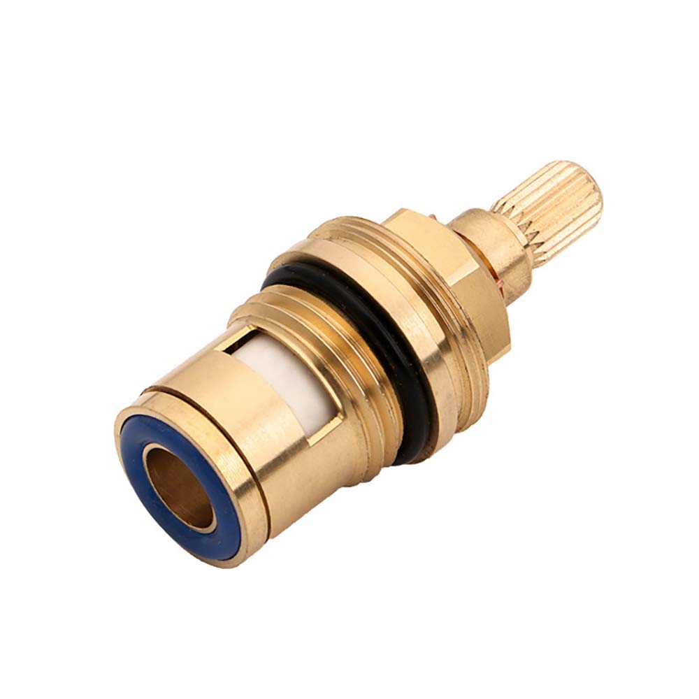 tap Cartridge， Universal Ceramic Cartridge Brass Stem Disc Tap Valve Insert Gland Quarter Turn(Cold)