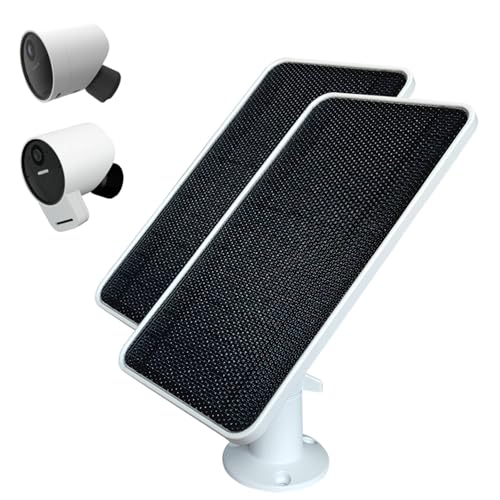 JJMASEE Solar Panel for SimpliSafe Outdoor Security Camera and Series 2 Waterproof Solar Charger for SimpliSafe Outdoor Camera with 13FT Cable & 360 Adjustable Aluminum Alloy Mount (2 Pack)