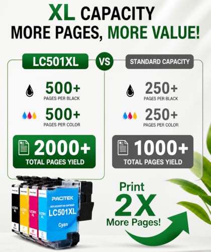 Image of LC501XL LC501 Ink Cartridges for Brother Printer MFC-J1360DW LC 501