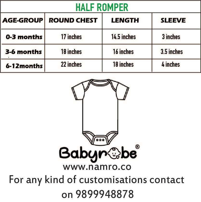 Image of Family Special Unisex Baby Romper Half Sleeve Nani Ke Ghar Jaunga Ras-Malai Khaunga (3-6 Months)