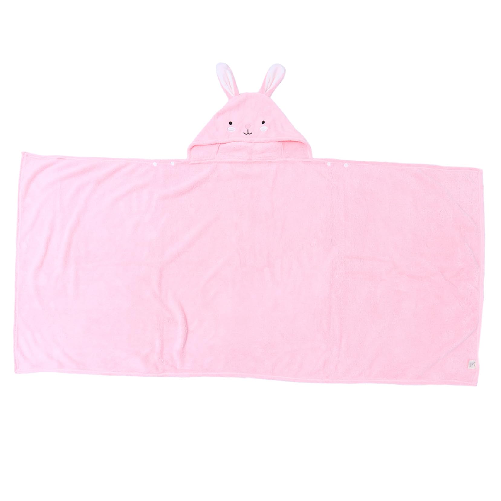 ORFOFE Kinder Cartoon Bademantel mit Kapuze Rosa 70x140cm Polyester